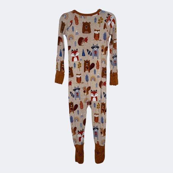 Little Sleepies Limited Edition Woodland Friends Zippy Bamboo Footie Unisex - Picture 8 of 12
